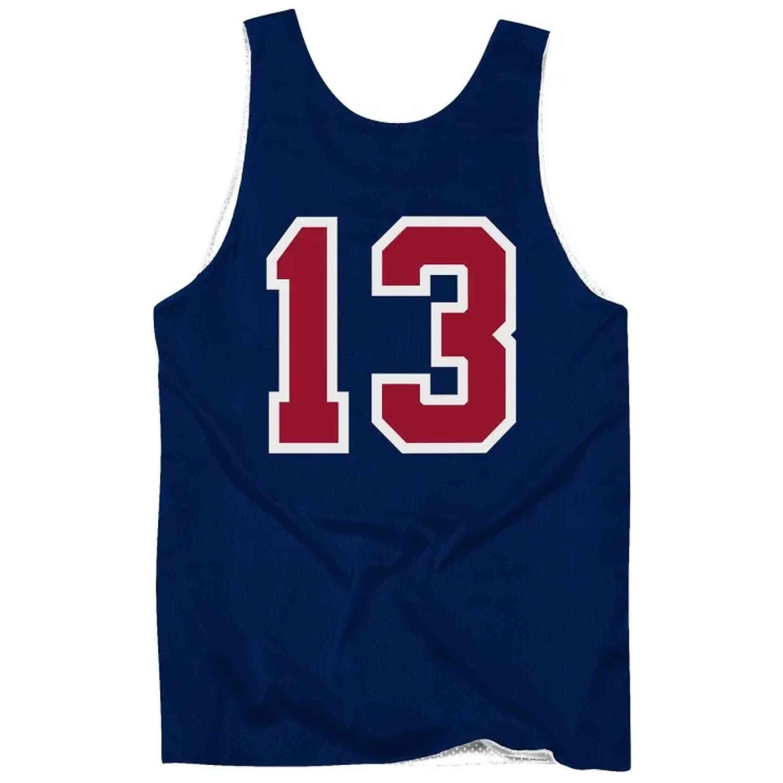 Maillot de basket Mitchell & ness modèle ARPJGS18438-USANAVY92CMU pour homme 4/4