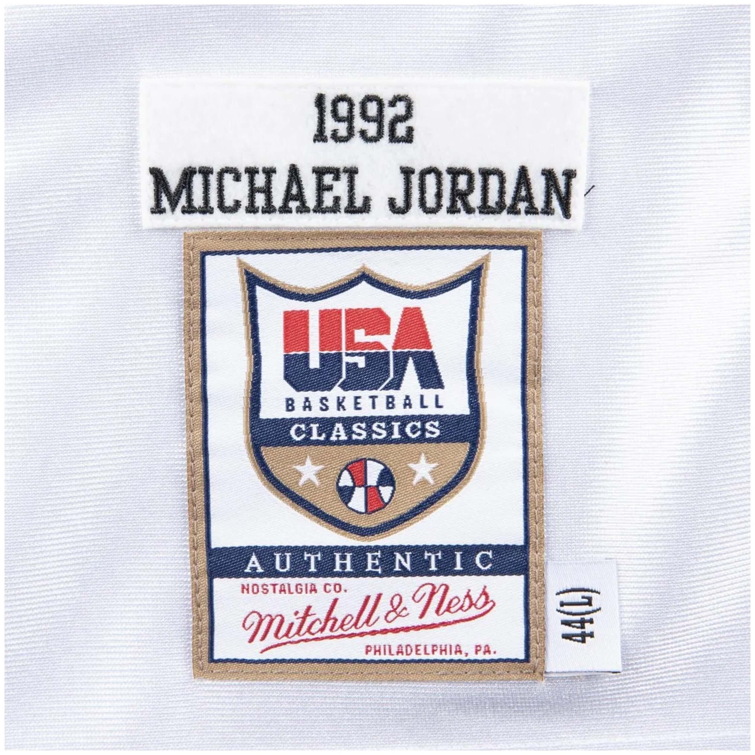Maillot de basket Mitchell & ness modèle ASSHGS18430-USAWHIT92MJO pour homme 2/2