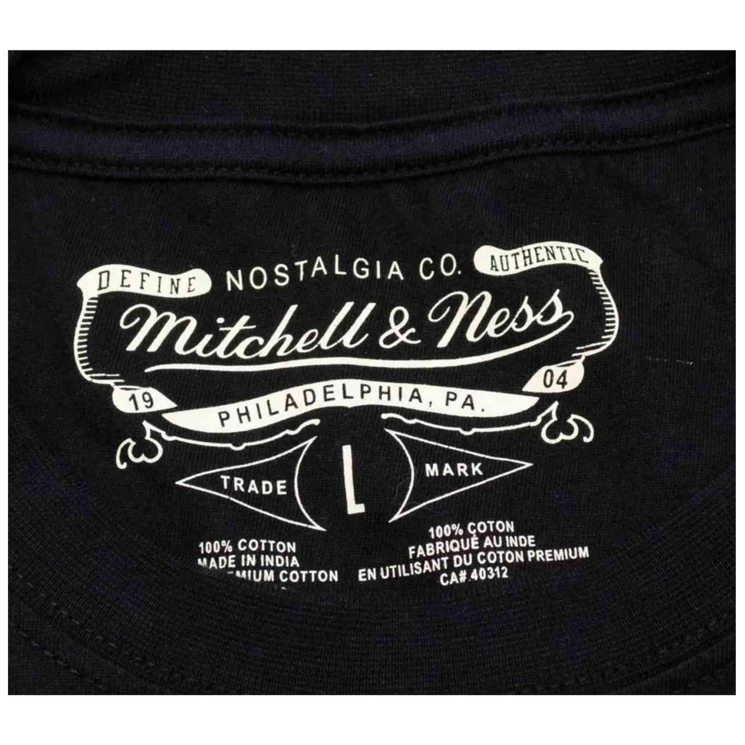 T-shirt Mitchell & ness modèle SSTEINTL899-LALBLCK pour unisexe 4/5