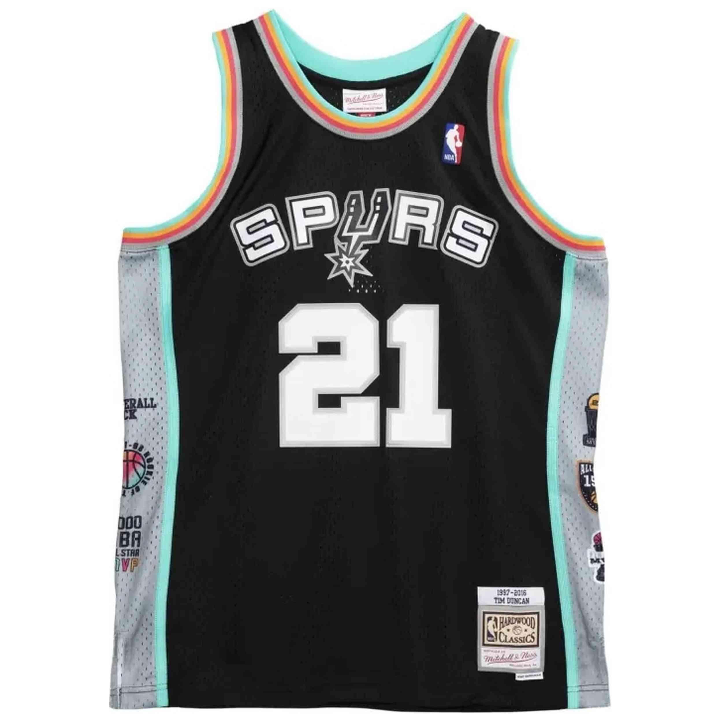 Maillot de basket Mitchell & ness modèle SMJYCP20031-SASBLCK97TDU pour homme 1/2