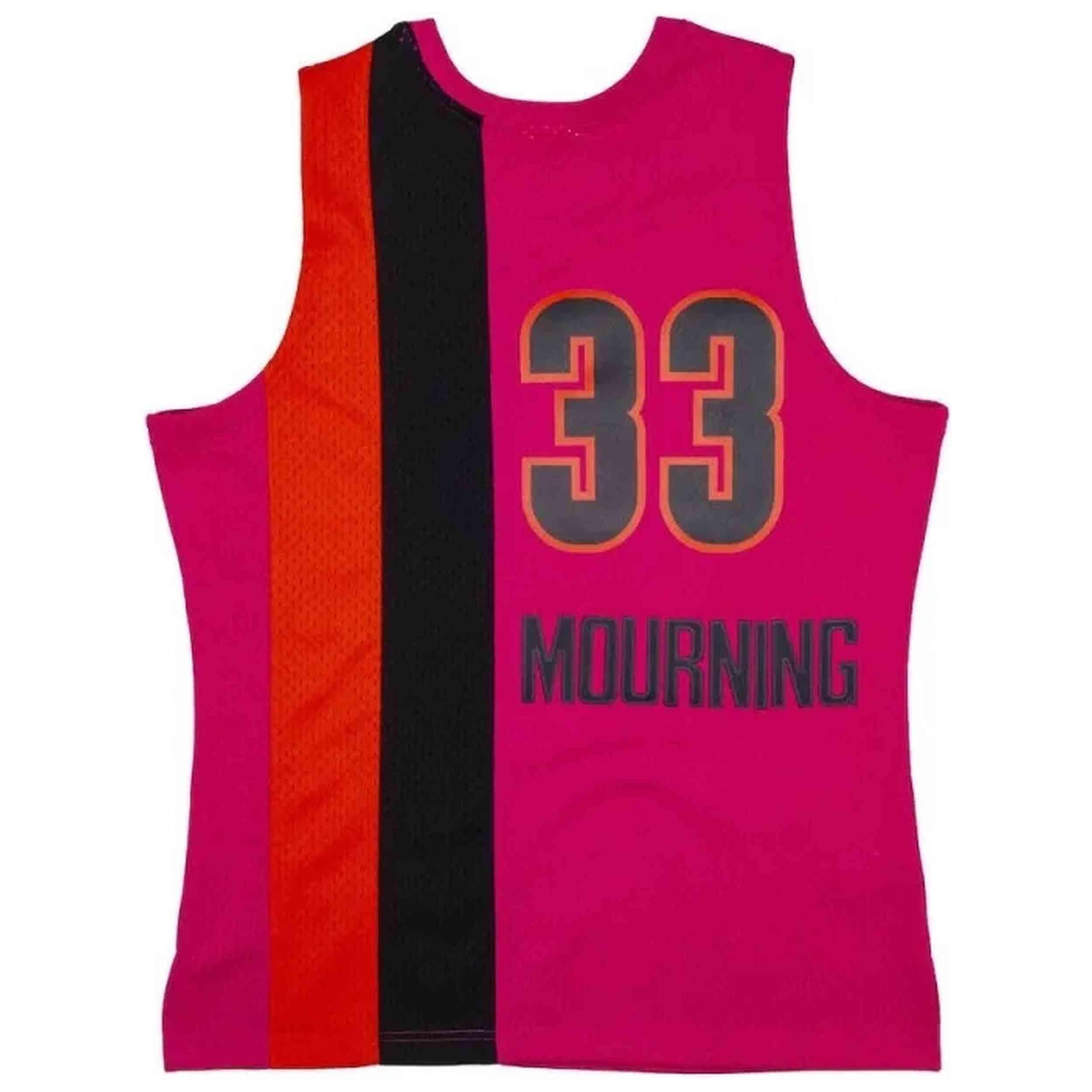 Maillot de basket Mitchell & ness modèle SMJYCP19297-MHEPINK05AMO pour homme 2/2