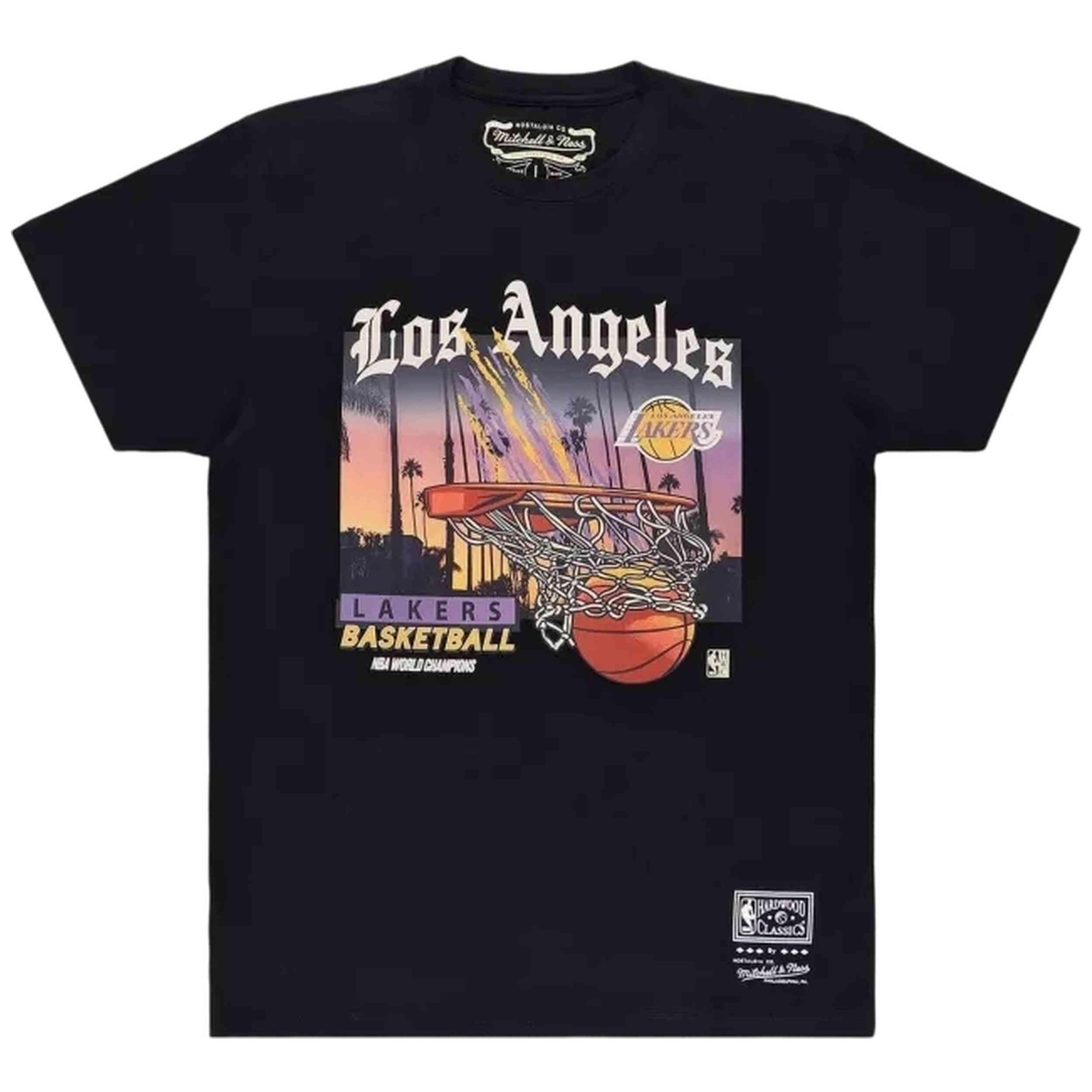 T-shirt Mitchell & ness modèle FH21APP001-LALBLCK pour unisexe 1/2