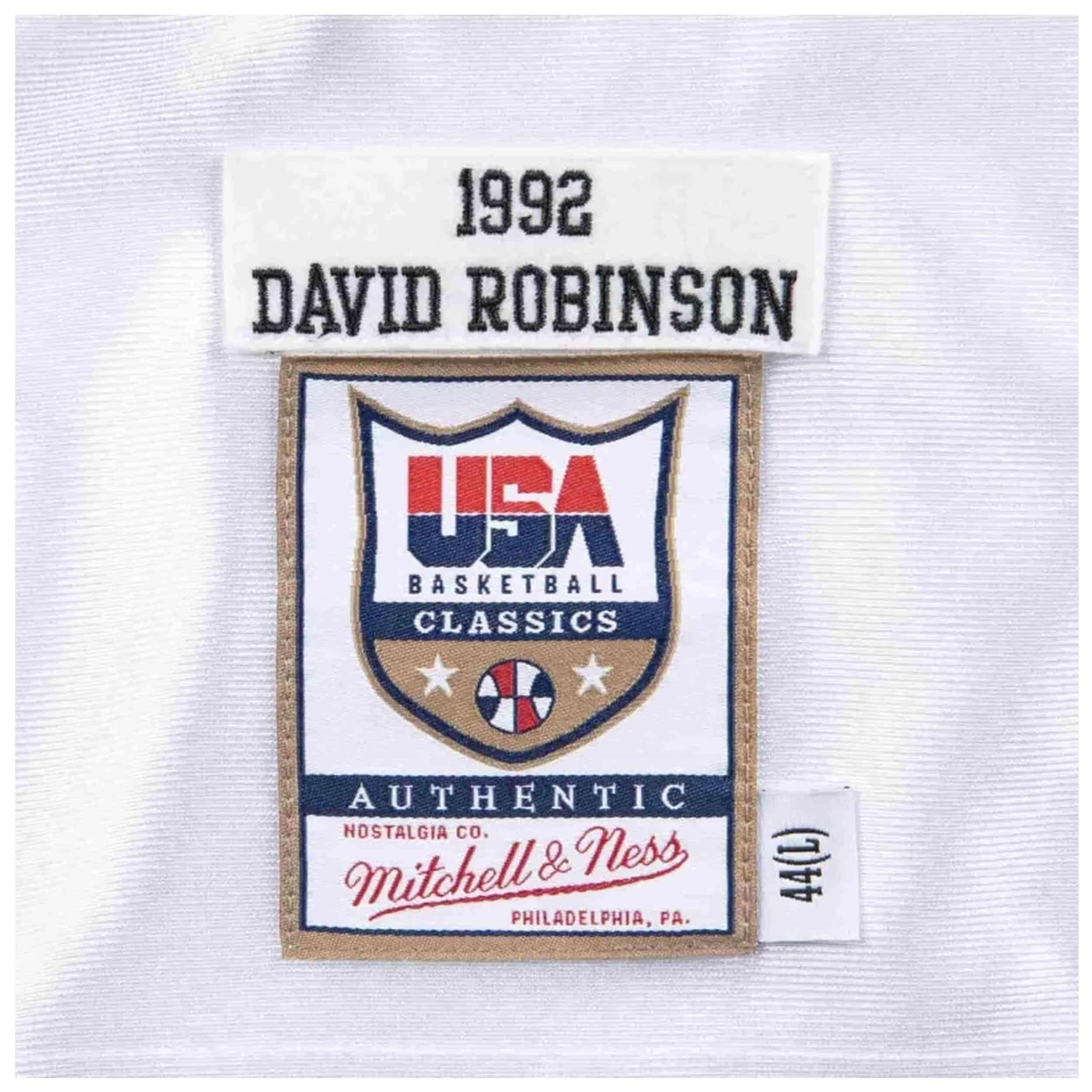 Basketbalshirt Mitchell & ness model ASSHGS18429-USAWHIT92DRB voor mannen 3/3