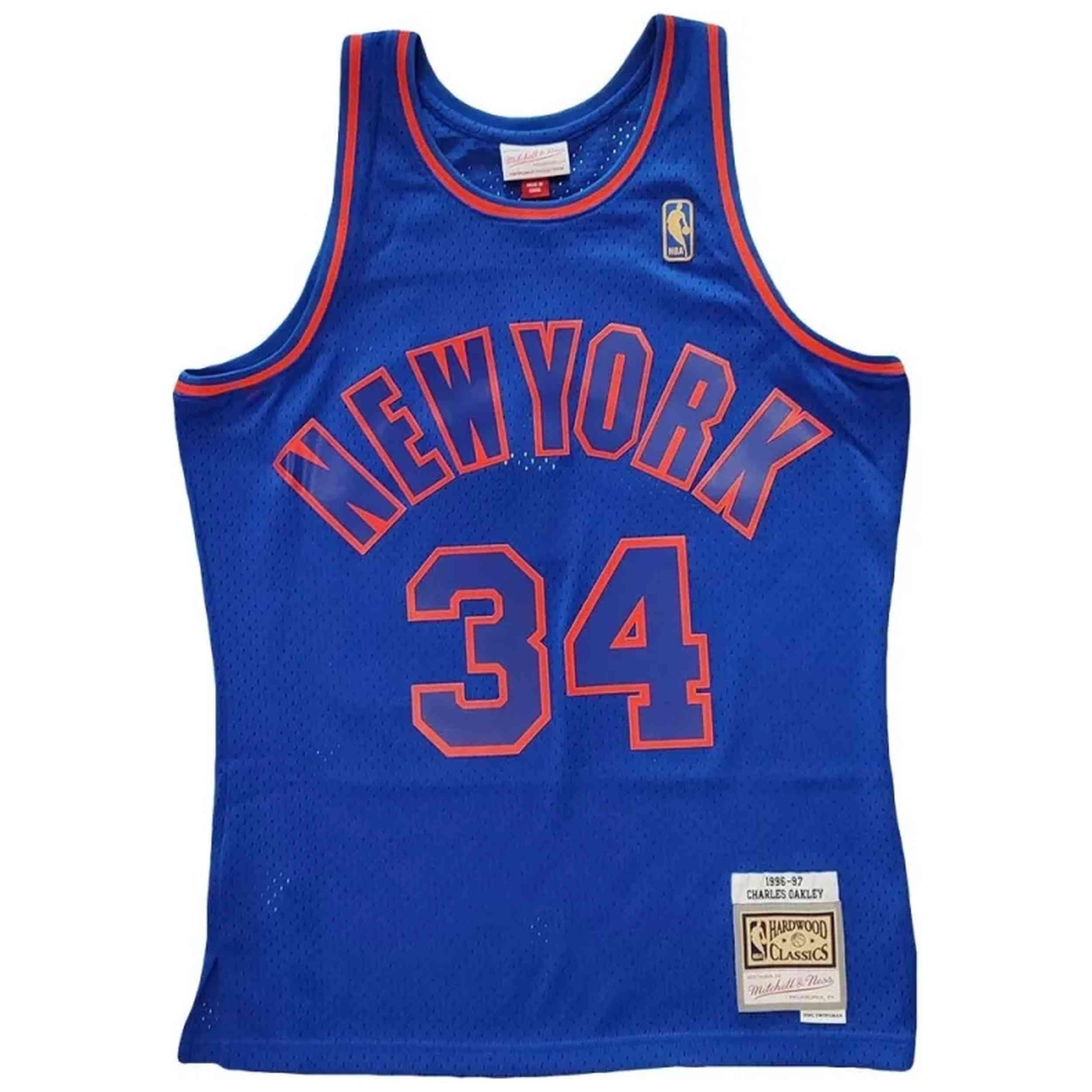 Maillot de basket Mitchell & ness modèle SMJY3153-NYK96COAROYA pour homme 1/2