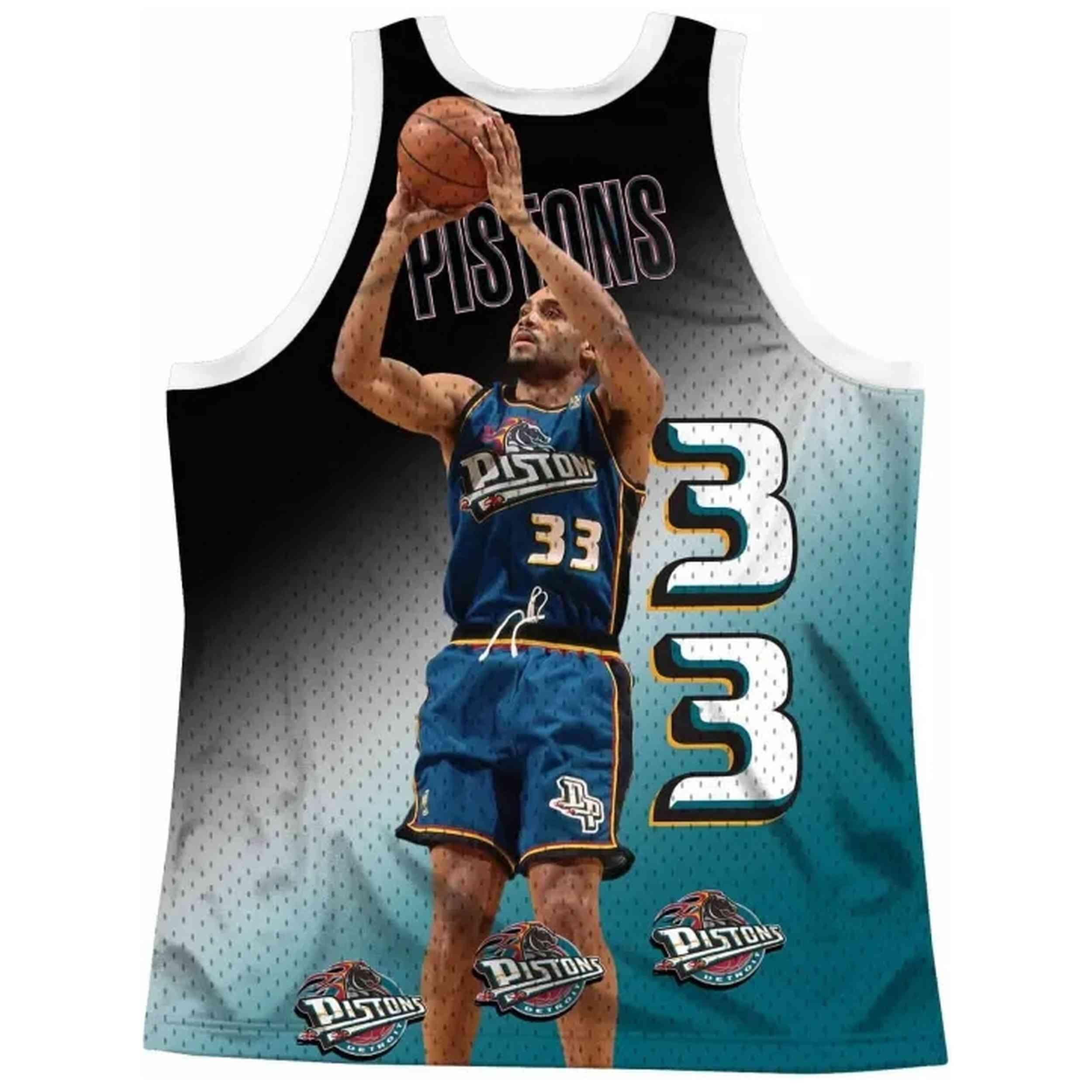 Maillot de basket Mitchell & ness modèle MSTKMI19002-DPIWHITGHI pour homme 2/2