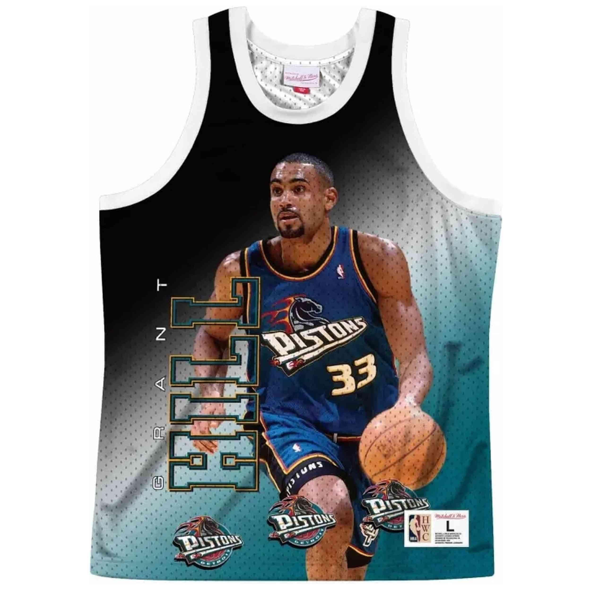 Maillot de basket Mitchell & ness modèle MSTKMI19002-DPIWHITGHI pour homme 1/2