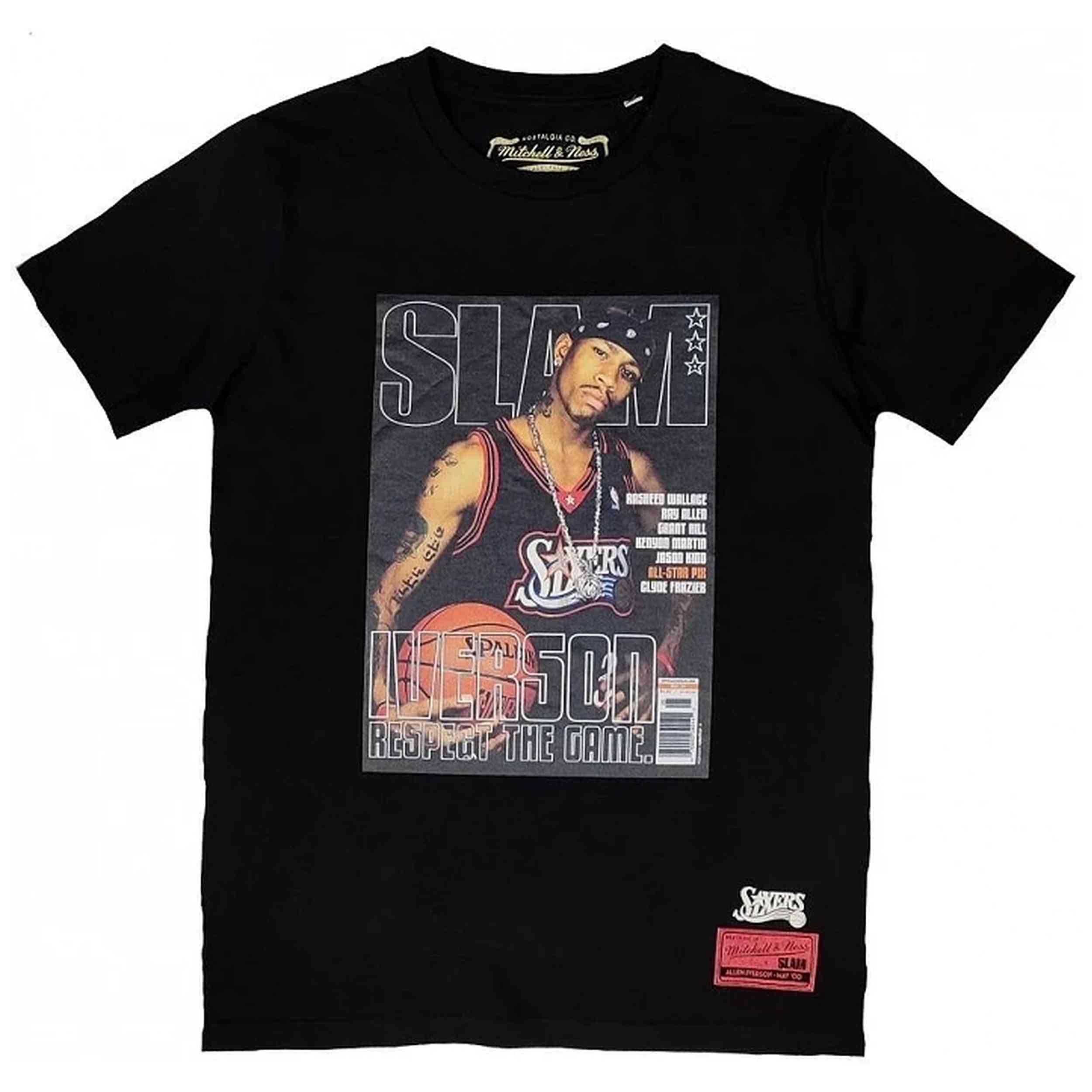 T-shirt Mitchell & ness modèle BMTRINTL1059-P76BLCK pour unisexe 1/3