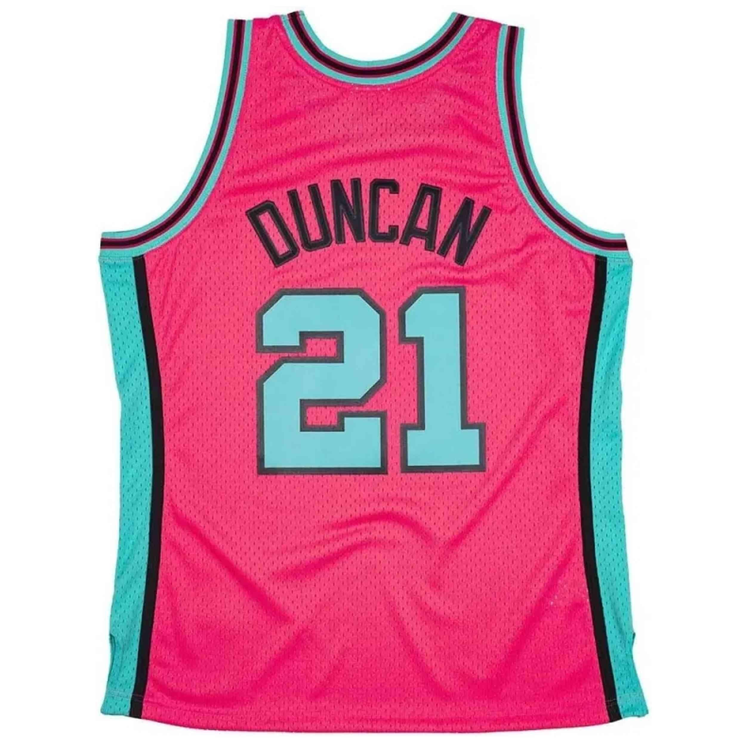 Maillot de basket Mitchell & ness modèle SMJYCP19304-SASPINK98TDU pour homme 2/2