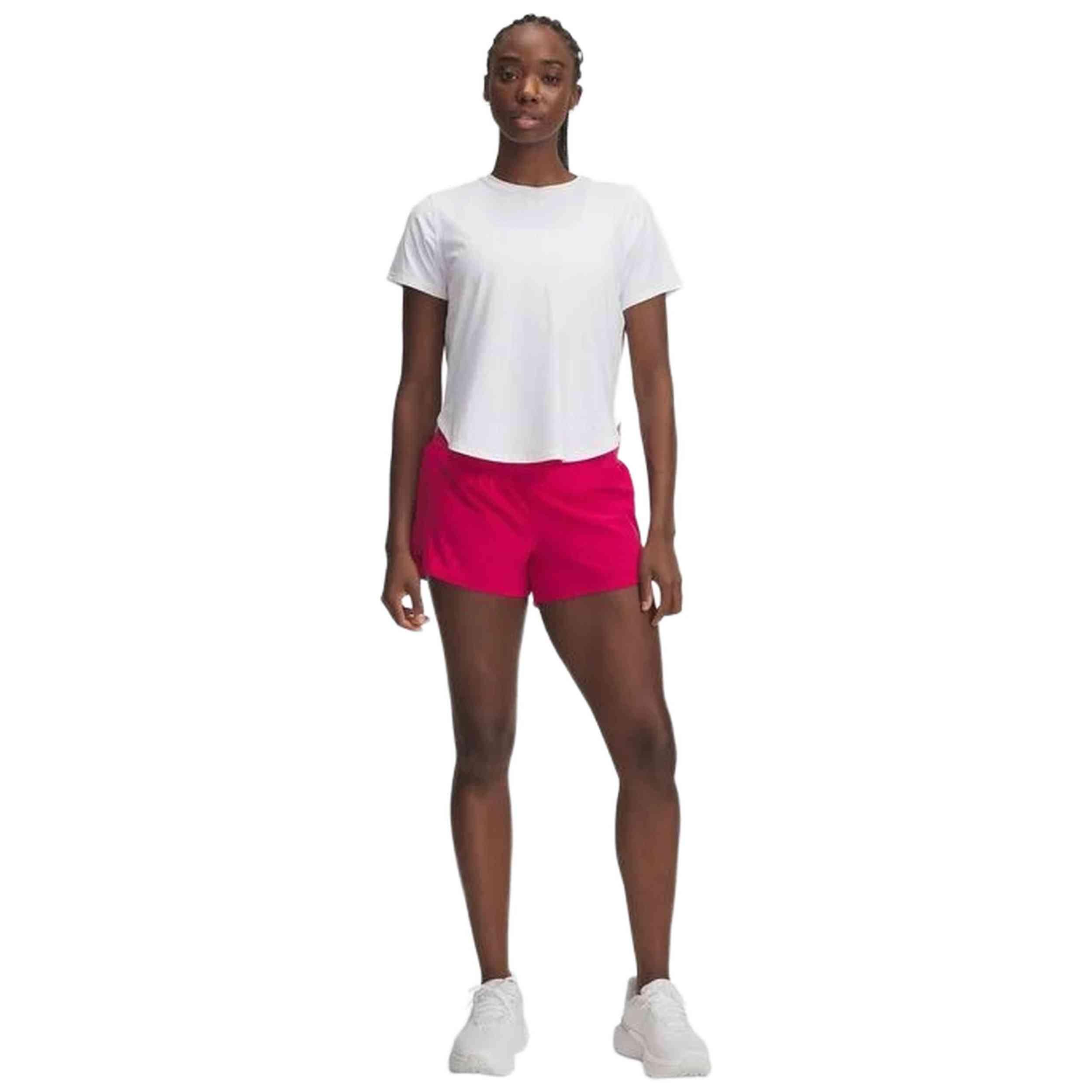 Pantaloncini Under armour modello 1386331-681 per donne 3/4