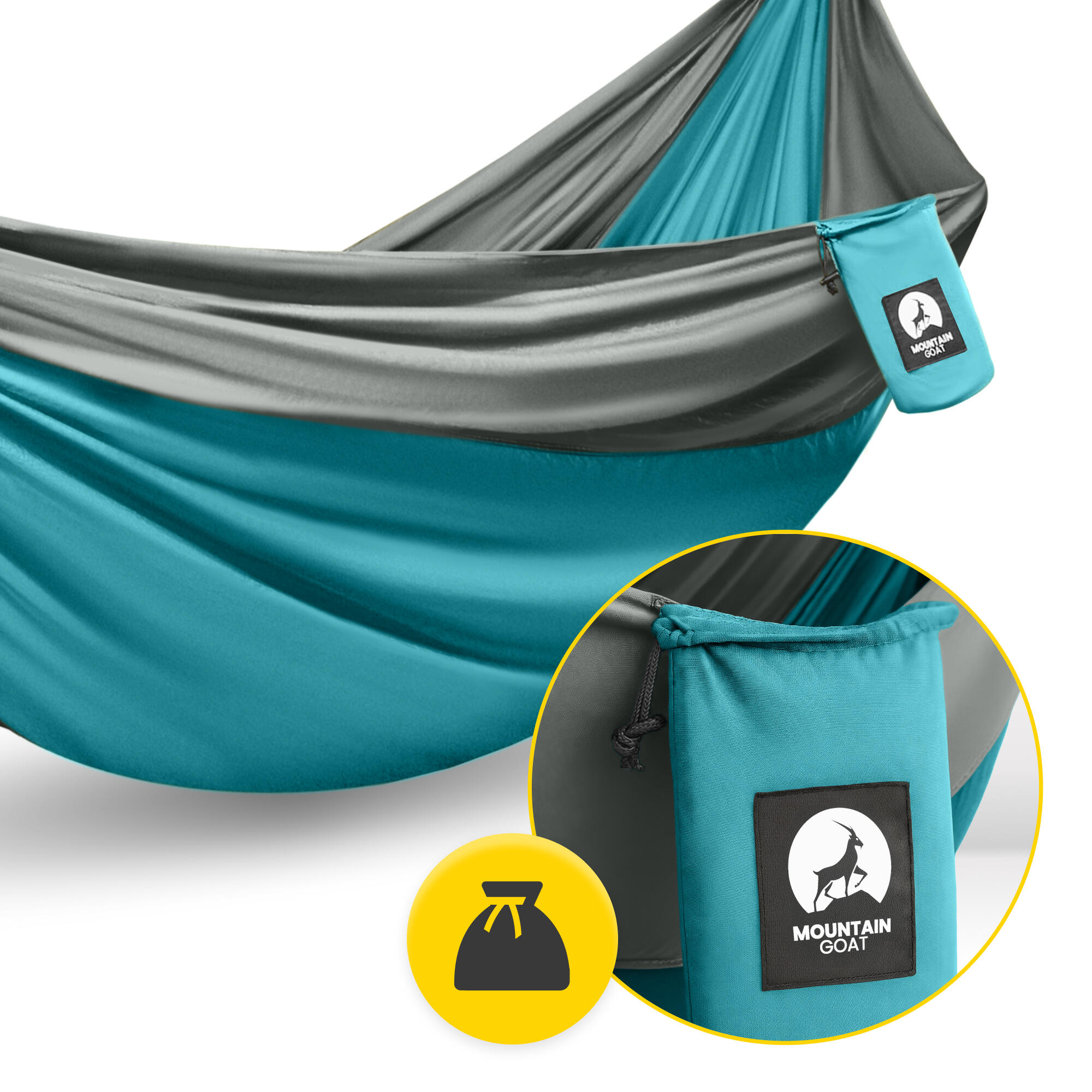 Tweepersoons reishangmat camping outdoor compact lichtgewicht MOUNTAIN GOAT 7/7