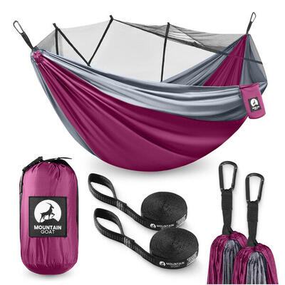 Tweepersoons reishangmat muggennet camping outdoor survival mountain goat