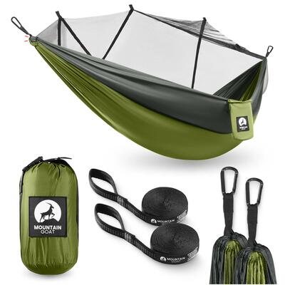 Eenpersoons reishangmat muggennet camping outdoor survival mountain goat