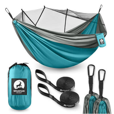 Tweepersoons reishangmat muggennet camping outdoor survival mountain goat