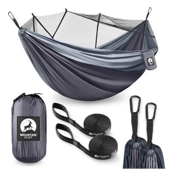 Hamak turystyczny dwuosobowy z moskitierą MOUNTAIN GOAT