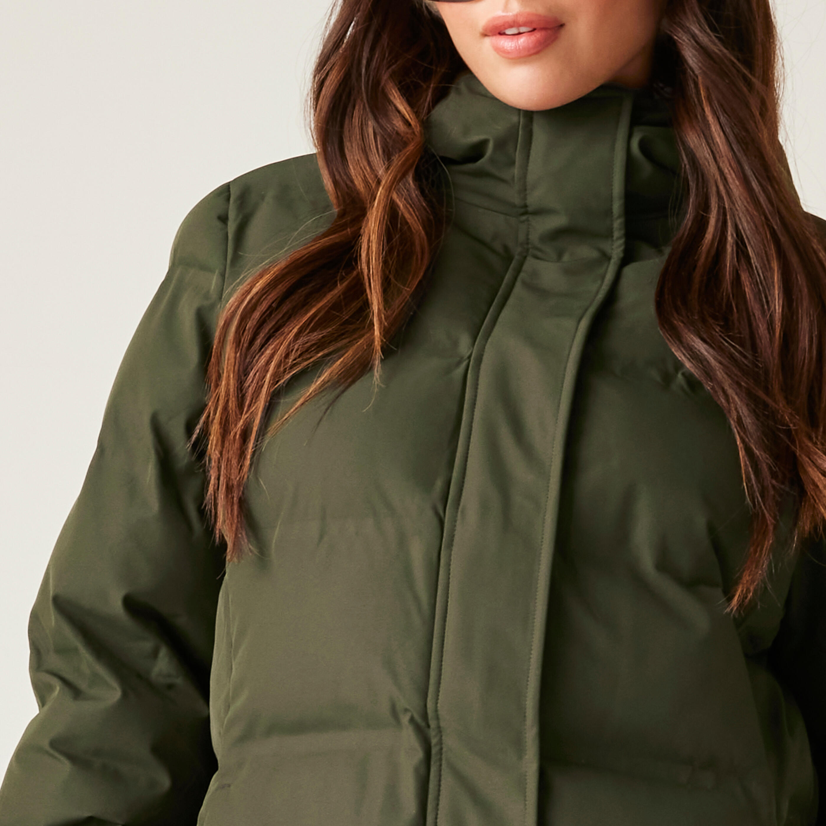 Lange Daunenjacke  mit Kapuze, Damen Dare 2B Wander 5/7