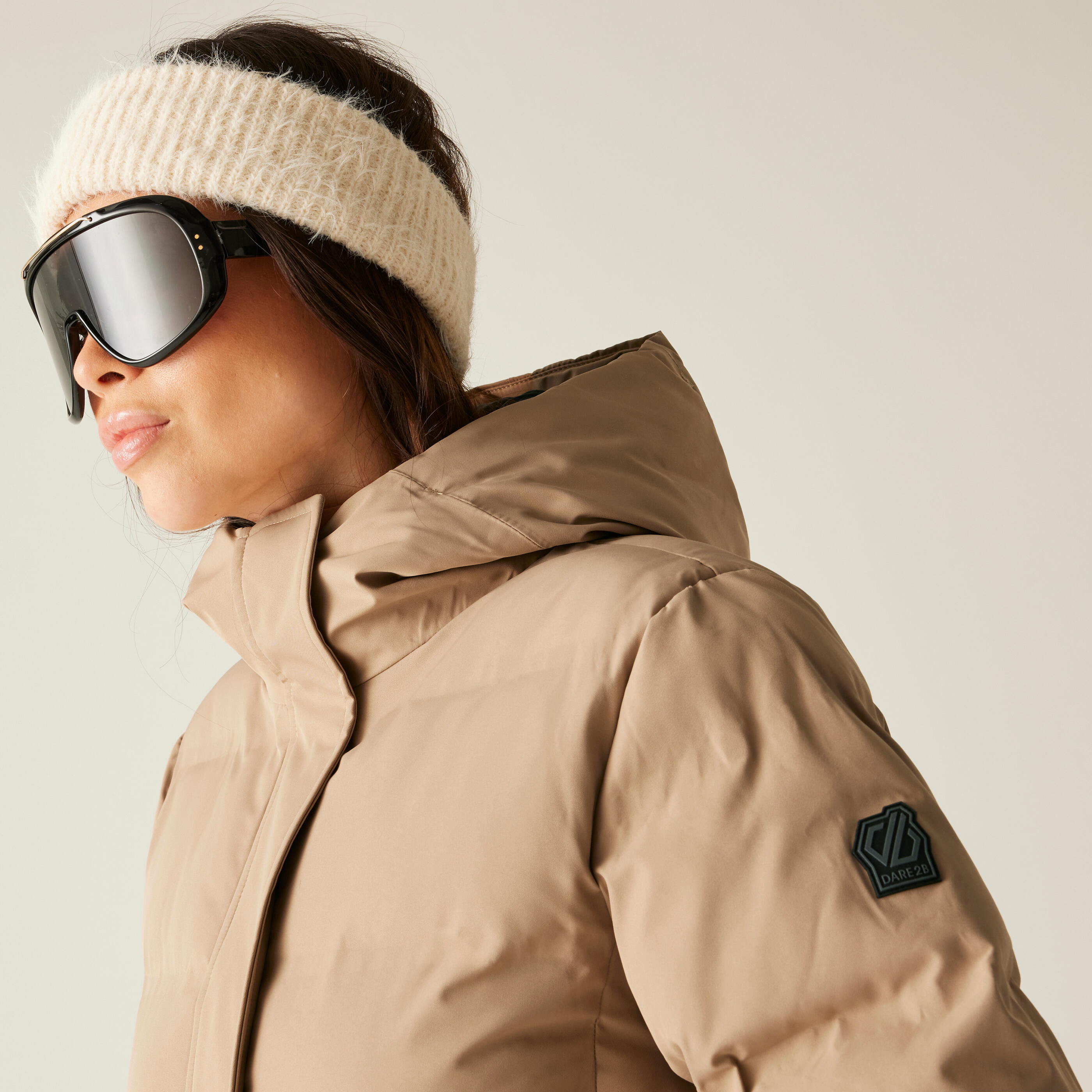 Lange Daunenjacke  mit Kapuze, Damen Dare 2B Wander 3/7