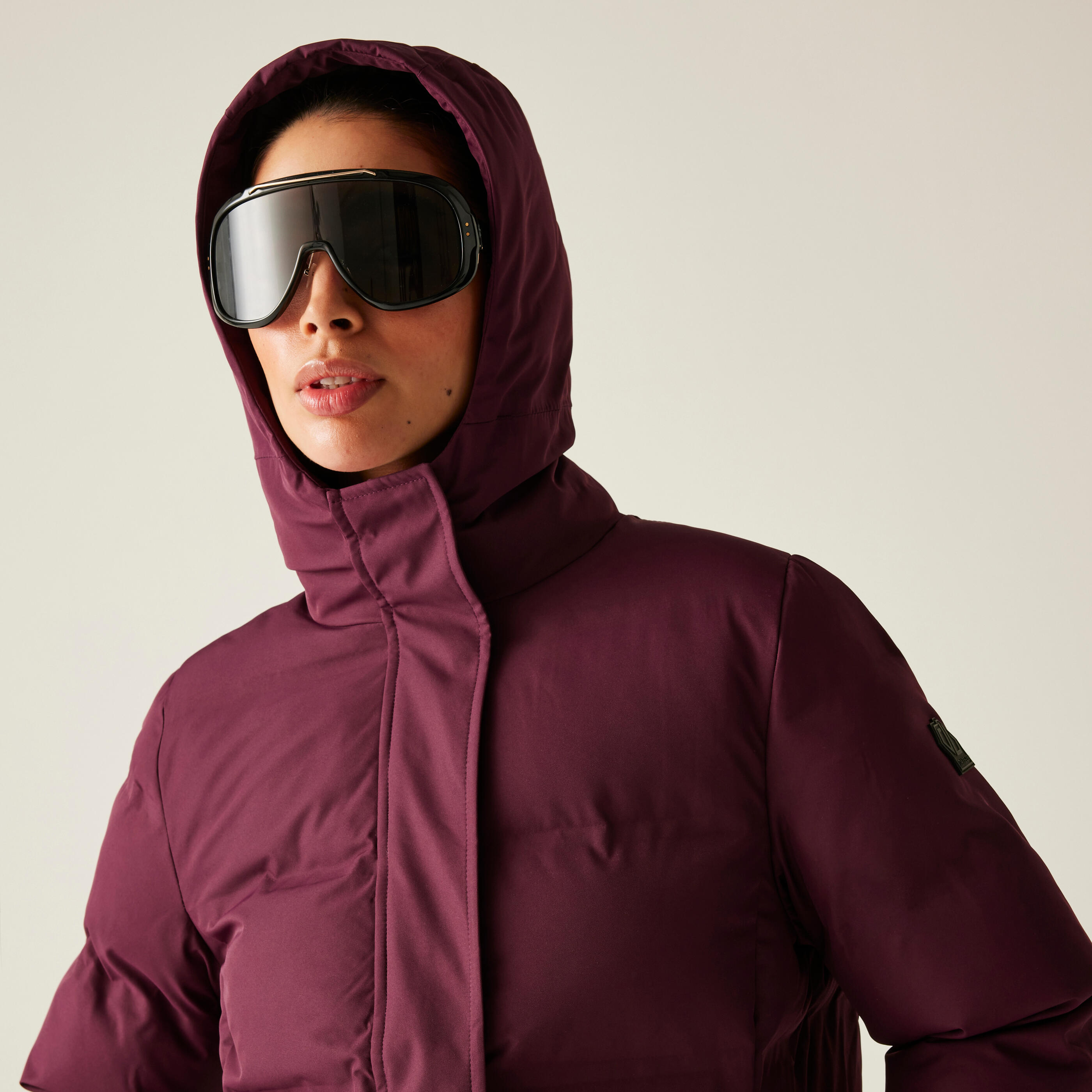Lange Daunenjacke  mit Kapuze, Damen Dare 2B Wander 4/7