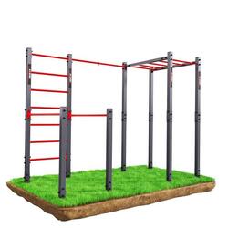 Structure de callisthénie avec espalier et échelle horizontale pour l'extérieur