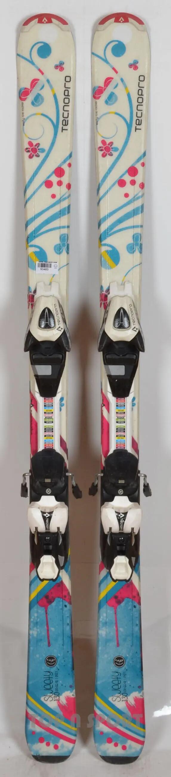 RECONDITIONNE - Skis junior Tecno Pro SWEETY Girl white/pink - BON 4/5