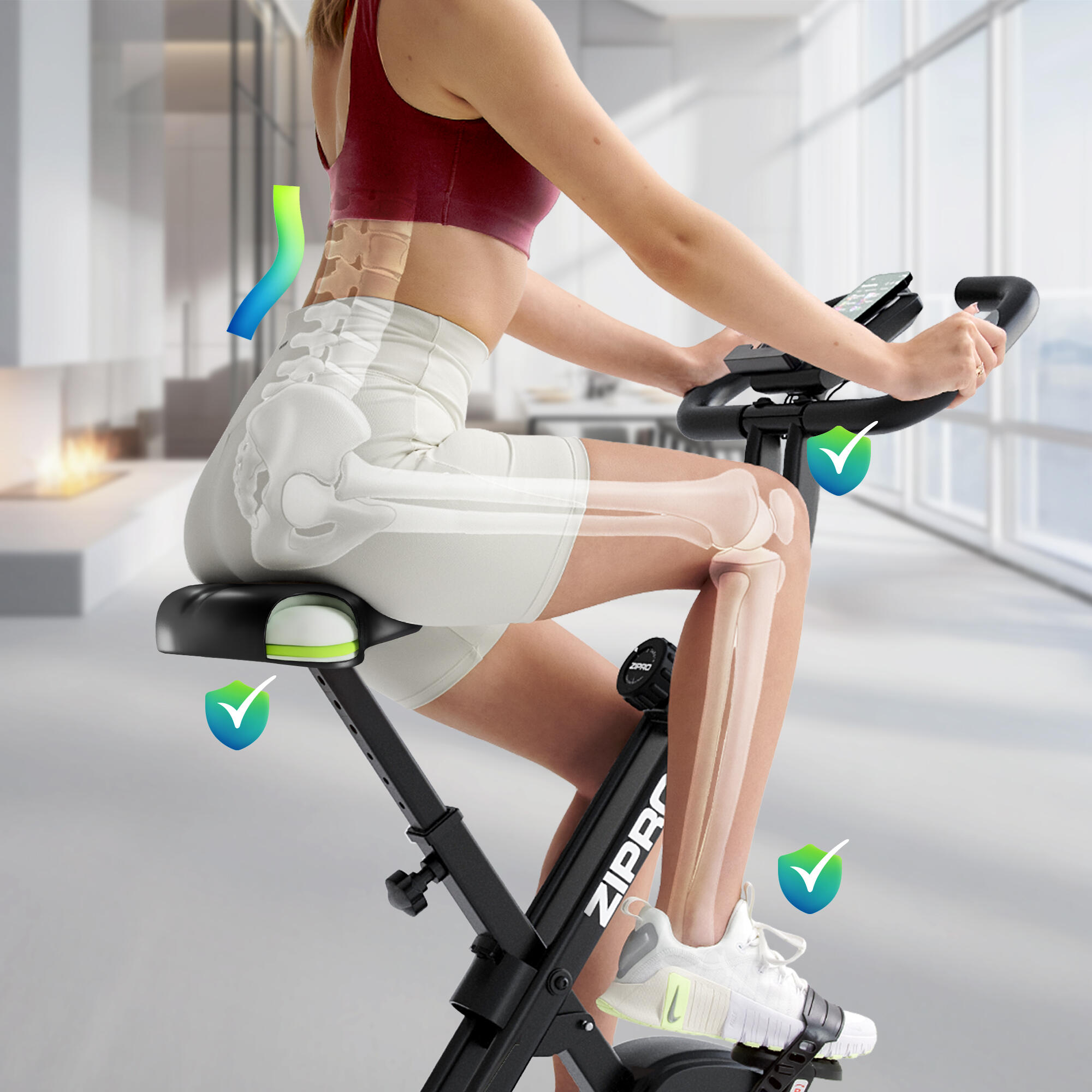Cyclette magnetica Zipro Eclipse X 8 livelli di resistenza per fitness e cardio 7/7