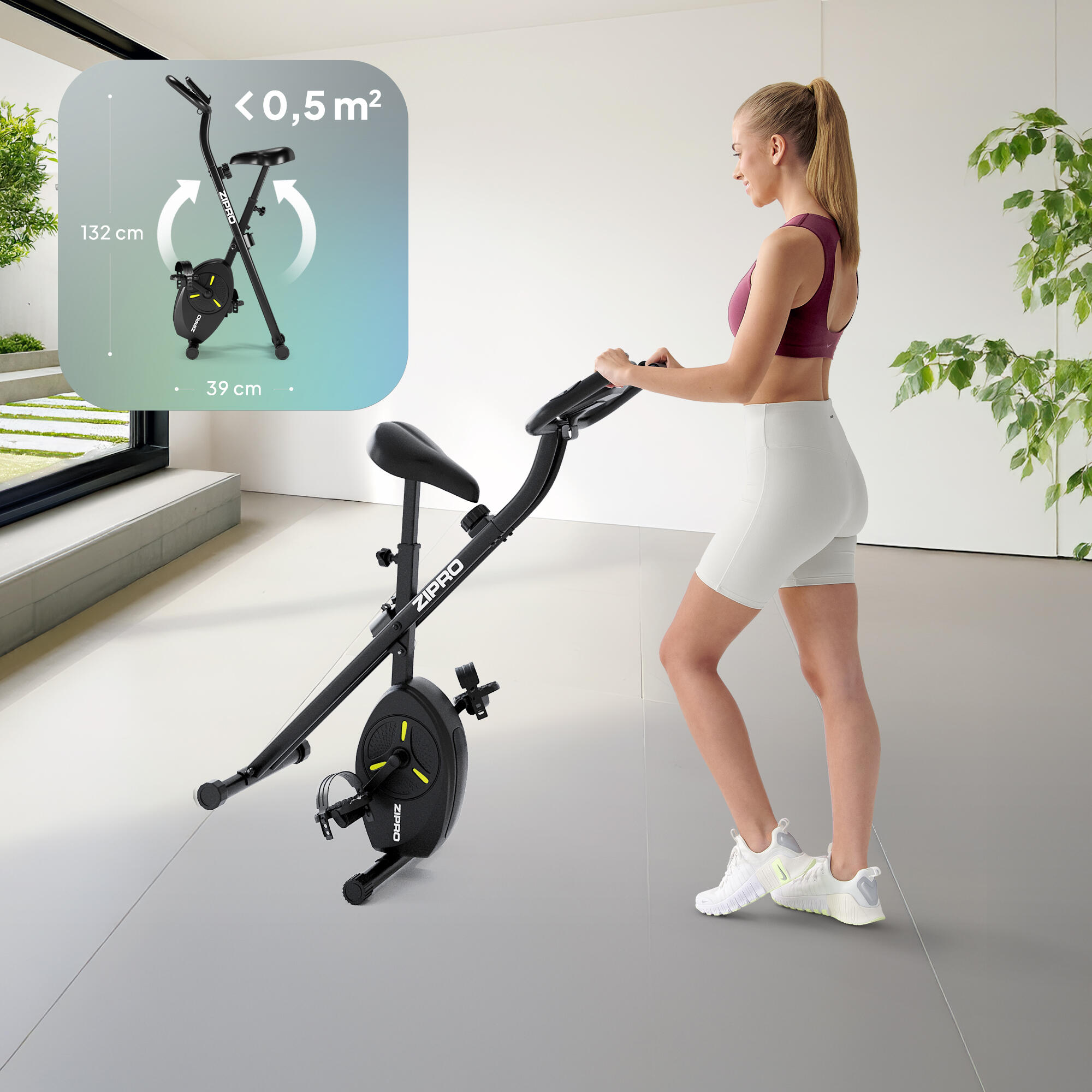 Hometrainer TINY magnetisch X-BIKE 8 weerstandsniveaus 110kg THUNDER