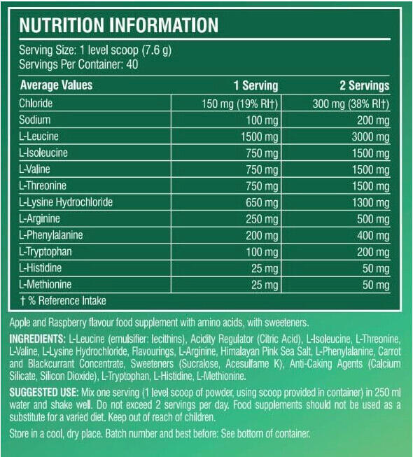 Acides aminés essentiels - Xtend EAA - Pomme et Framboise 300g 3/3