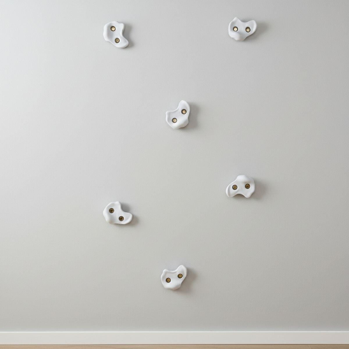 griffes d'escalade M 6 pcs blanc 3/5