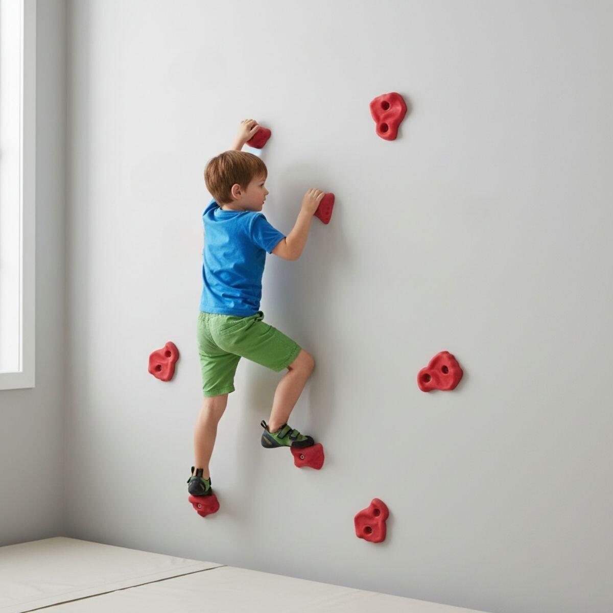 Poignées d'escalade M 6 pcs rouge 4/5
