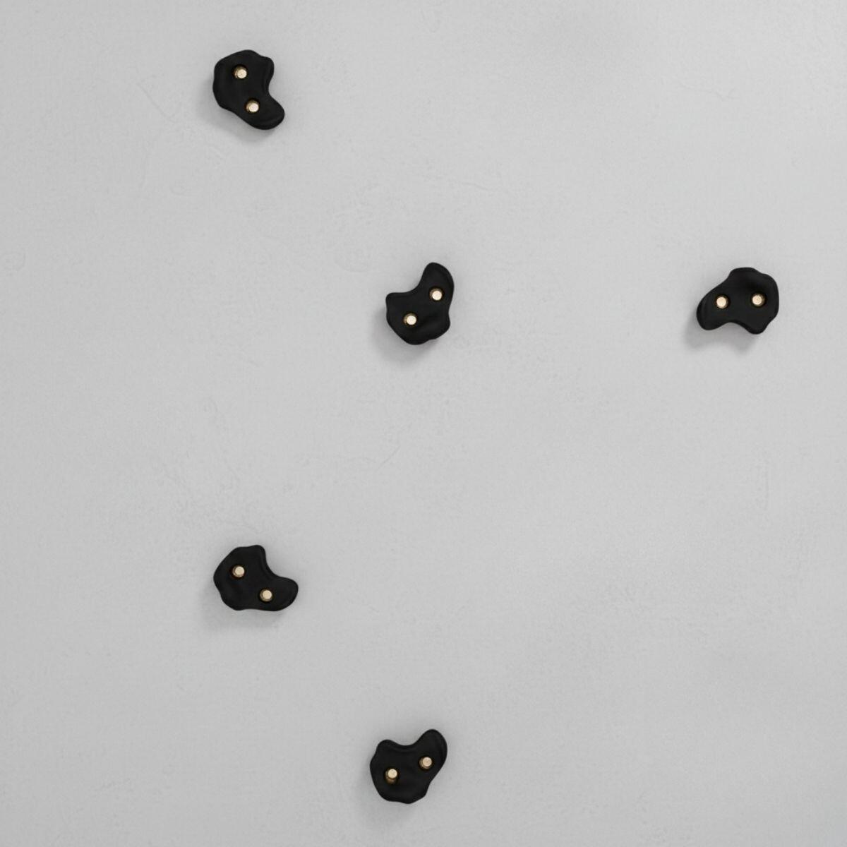 Poignées d'escalade M 6 pcs noir 5/5