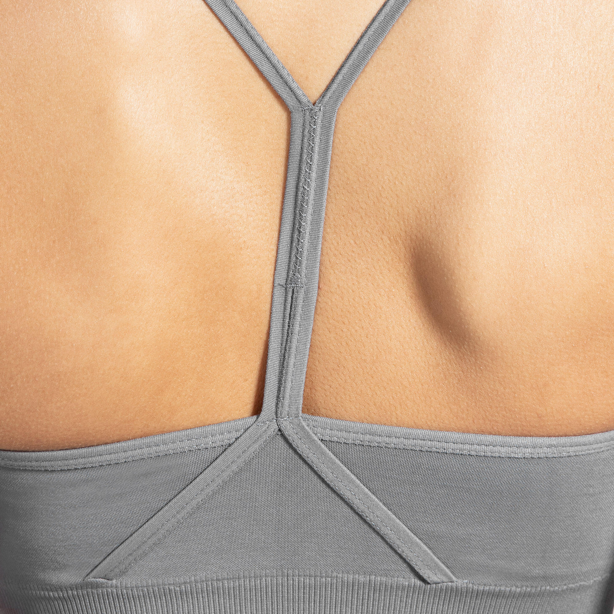 Damen Sport BH Solid Scrunch Grau 5/5