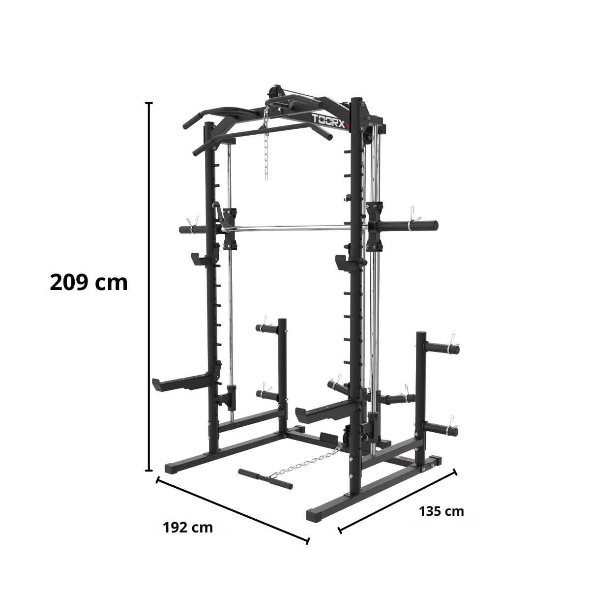 WLX-90 Smith Machine & Power Rack - 2090 mm hoog 4/6