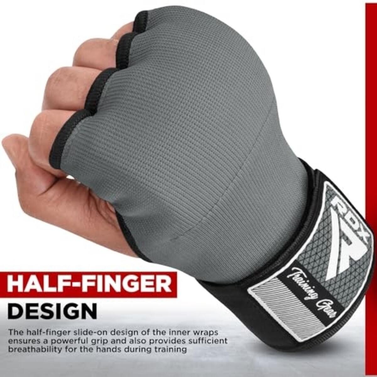 RDX IS Gel Padded Inner Gloves Hook & Loop Wrist Strap for Knuckle Protection 5/7