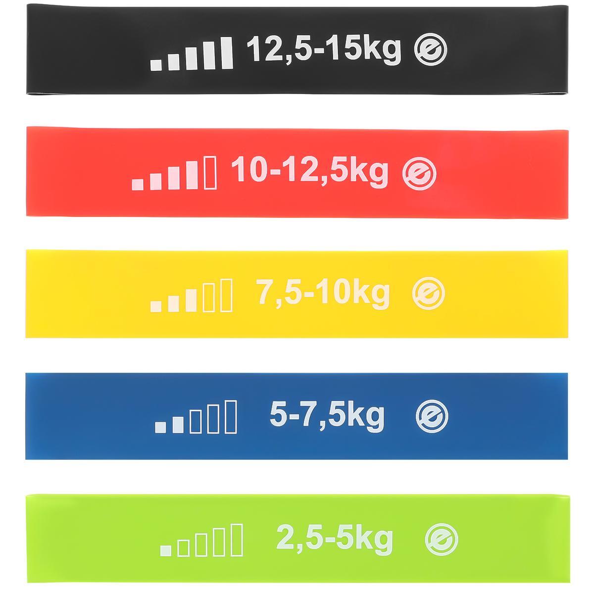 Taśma elastyczna fitness Enero Fit 5 sztuk (2,5 -15 kg) 5/7