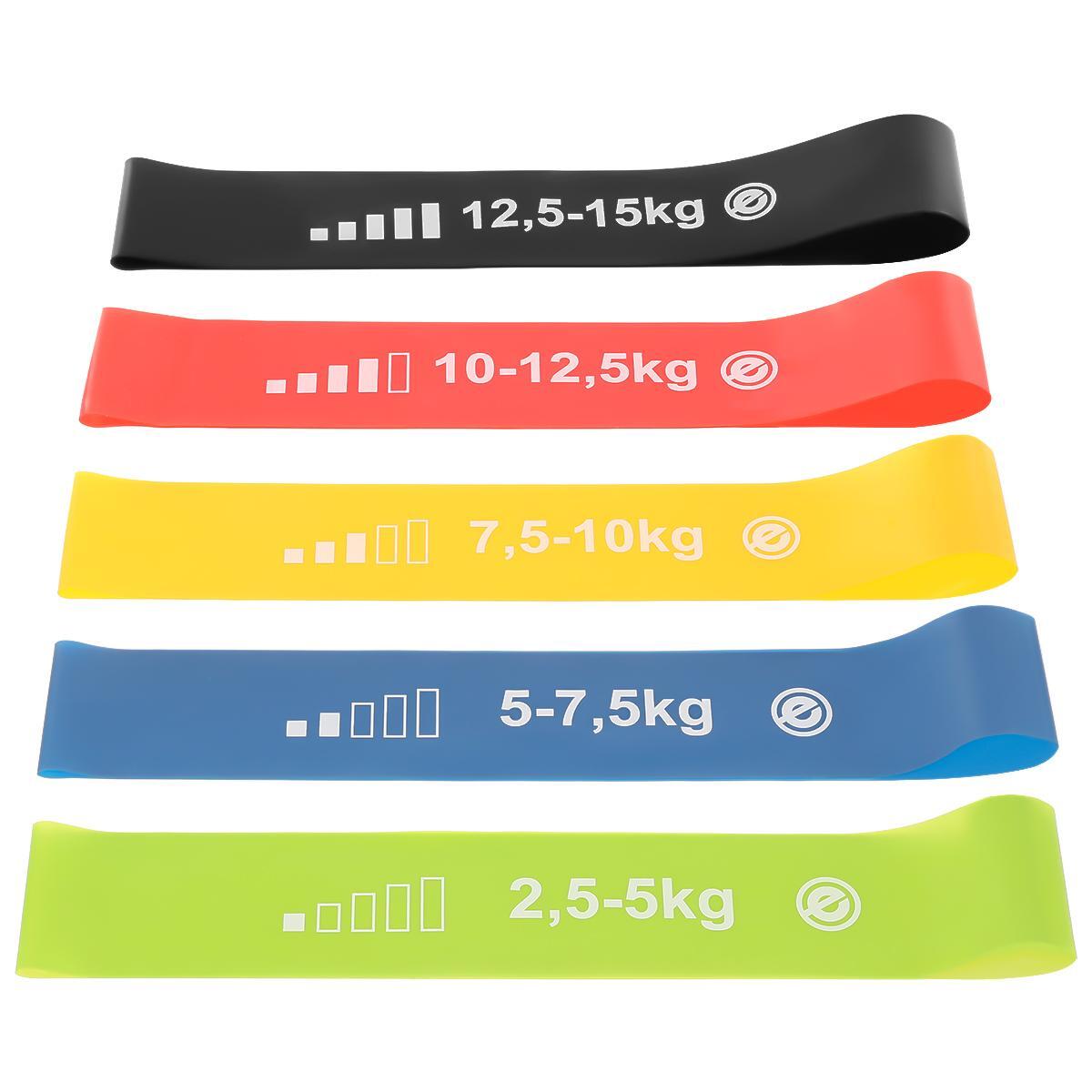 Taśma elastyczna fitness Enero Fit 5 sztuk (2,5 -15 kg) 4/7