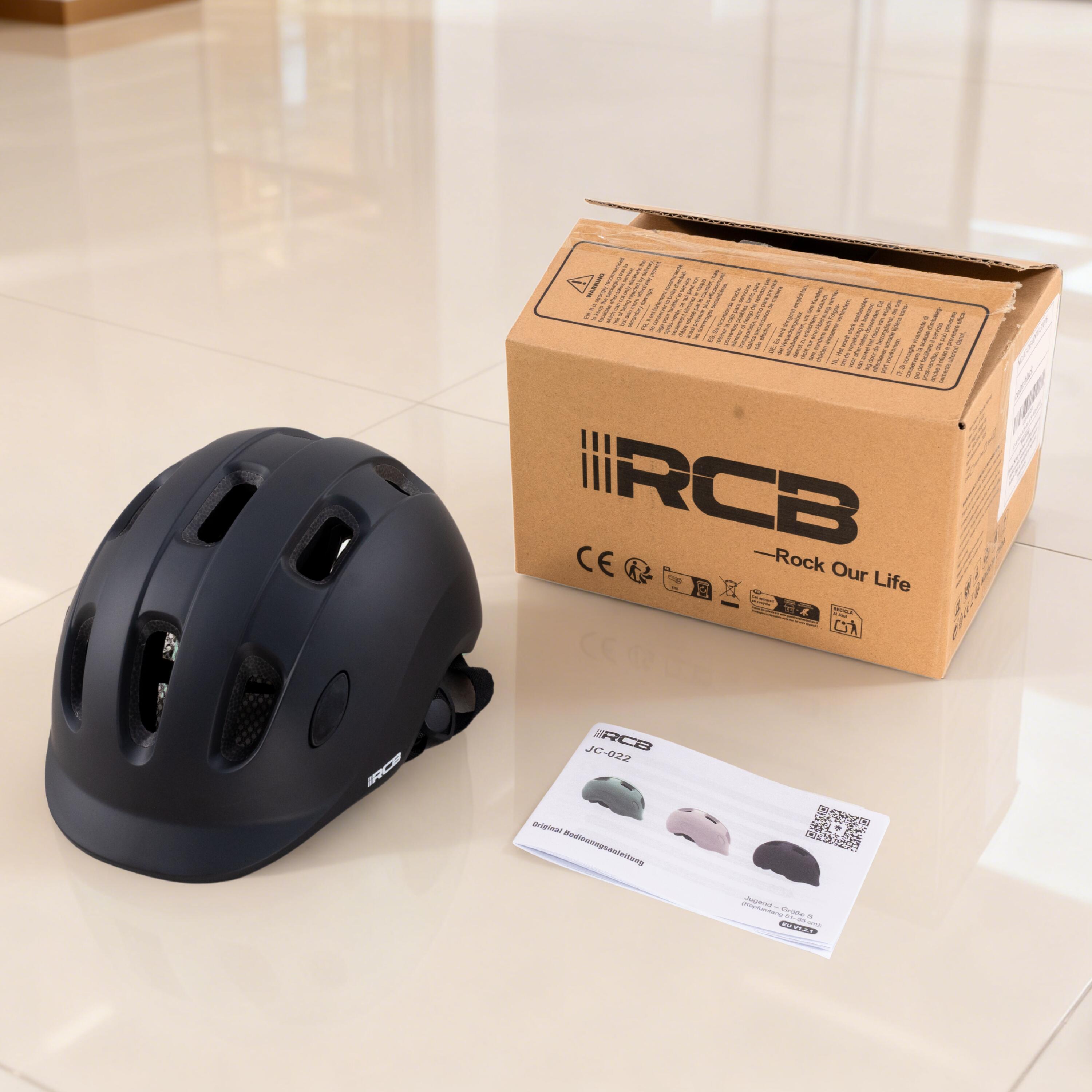 Casque de sport JC-022 pour jeunes 8–16 ans – Noir 6/7