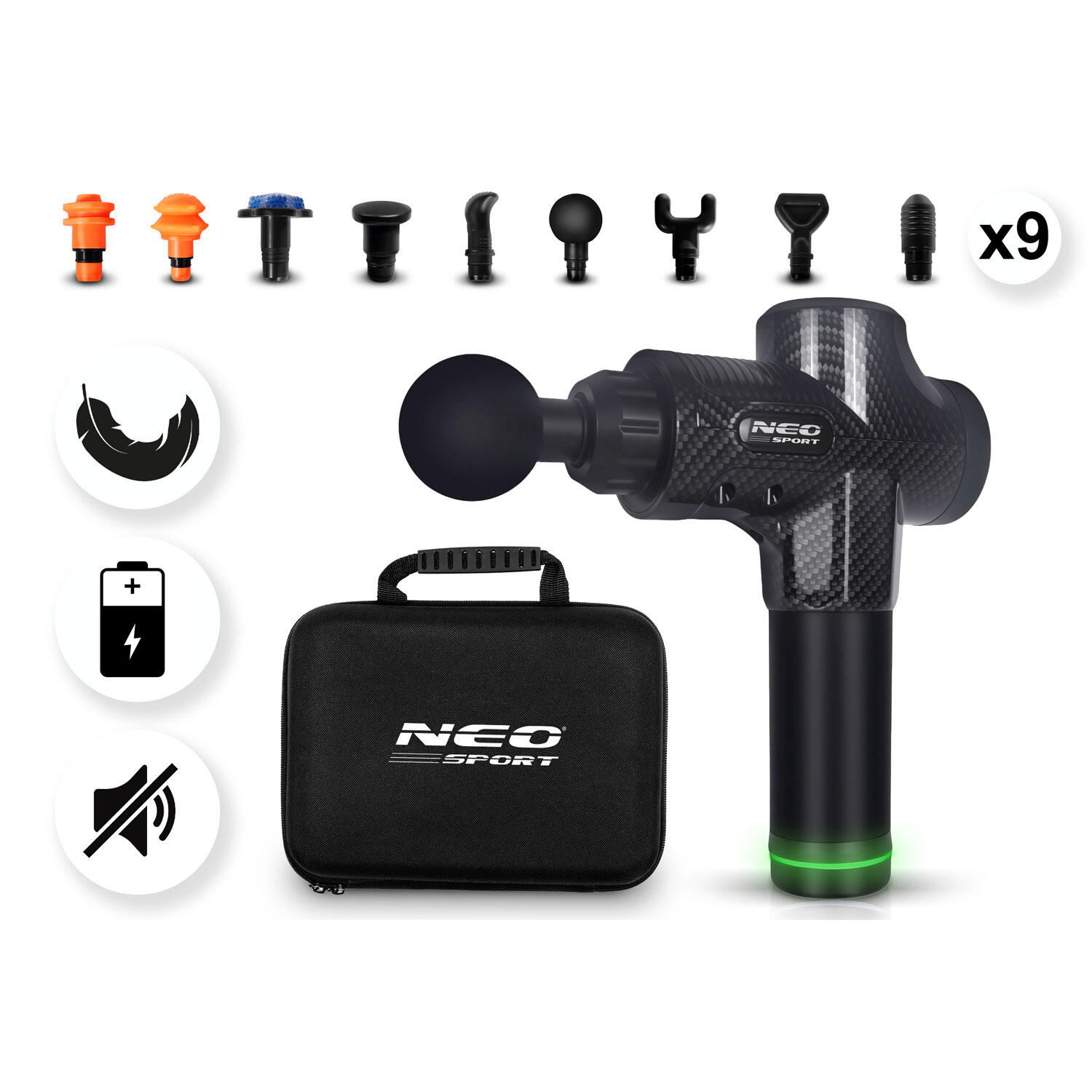 Masażer Neo-sport NS-503 do ciała + 9 nakładek 150300 2/7