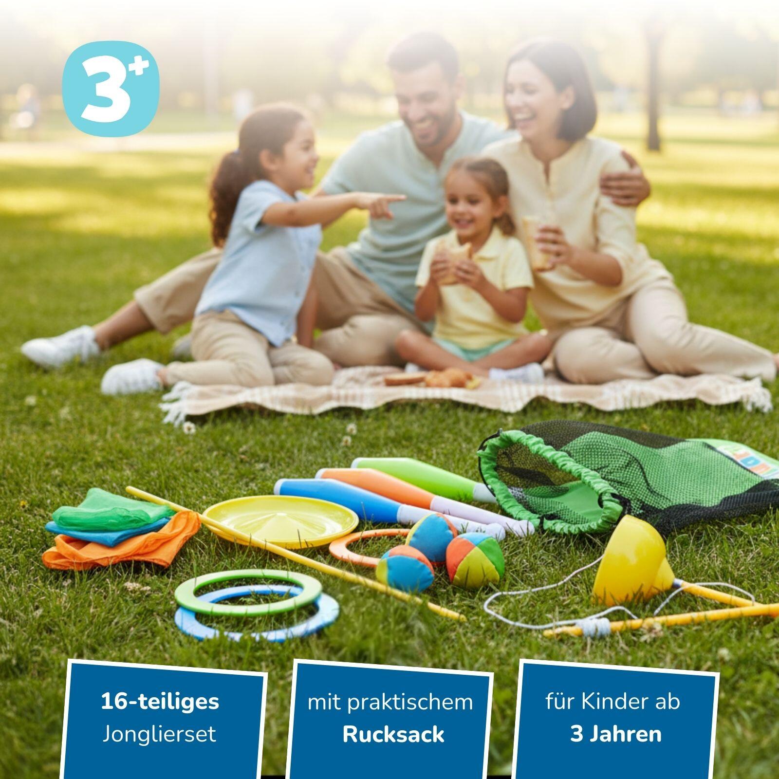 16-teiliges Jonglier-Set für Kinder ab 3 Jahren, mit Diablolo & Jonglierbällen 2/7
