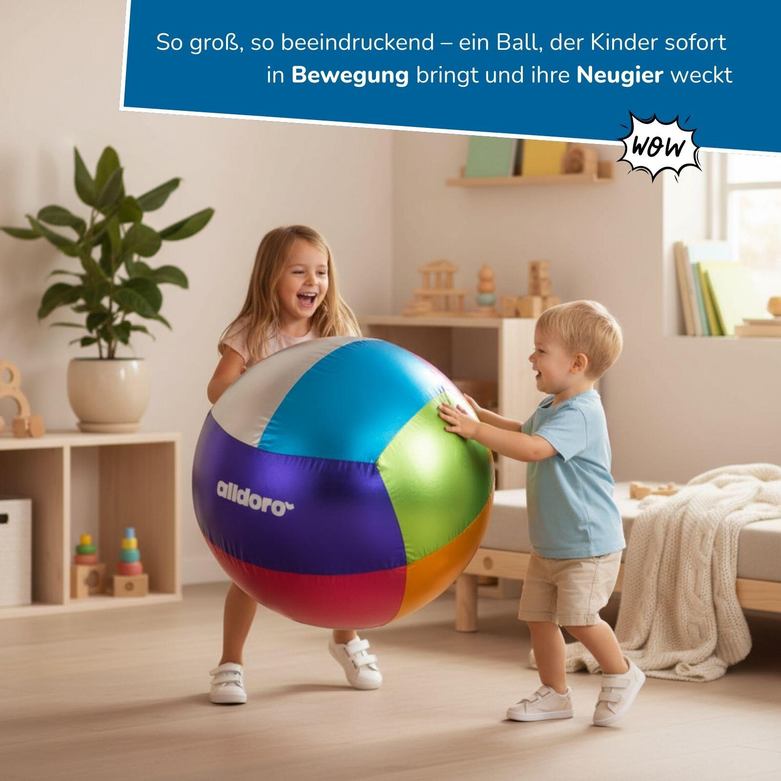 XXL Metallic-Ball Ø 60 cm - aufblasbarer, großer Spielball für Sport & Bewegung 3/7