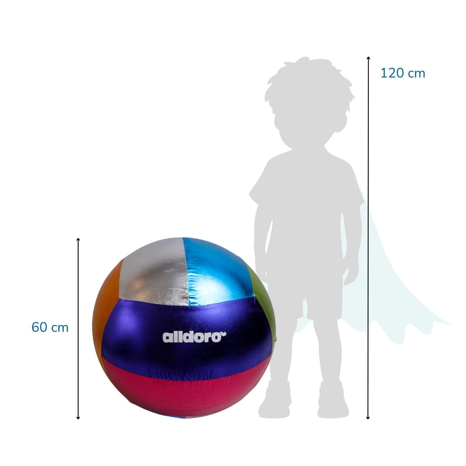 XXL Metallic-Ball Ø 60 cm - aufblasbarer, großer Spielball für Sport & Bewegung 6/7