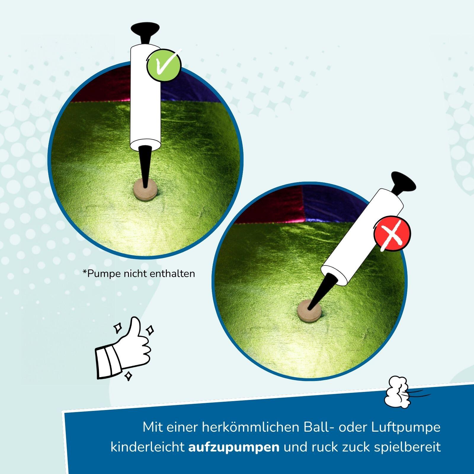 XXL Metallic-Ball Ø 60 cm - aufblasbarer, großer Spielball für Sport & Bewegung 5/7