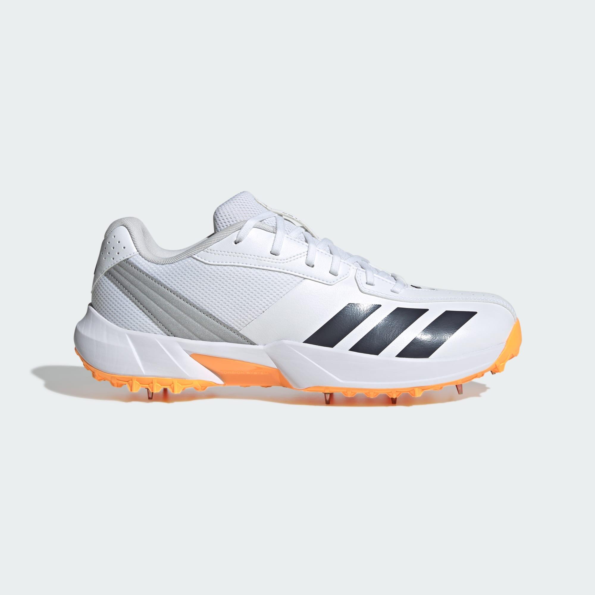 Adidas - Chaussures De Cricket 22yds Spike - Chaussures À Pointes - Blanc|gris|orange - Decathlon