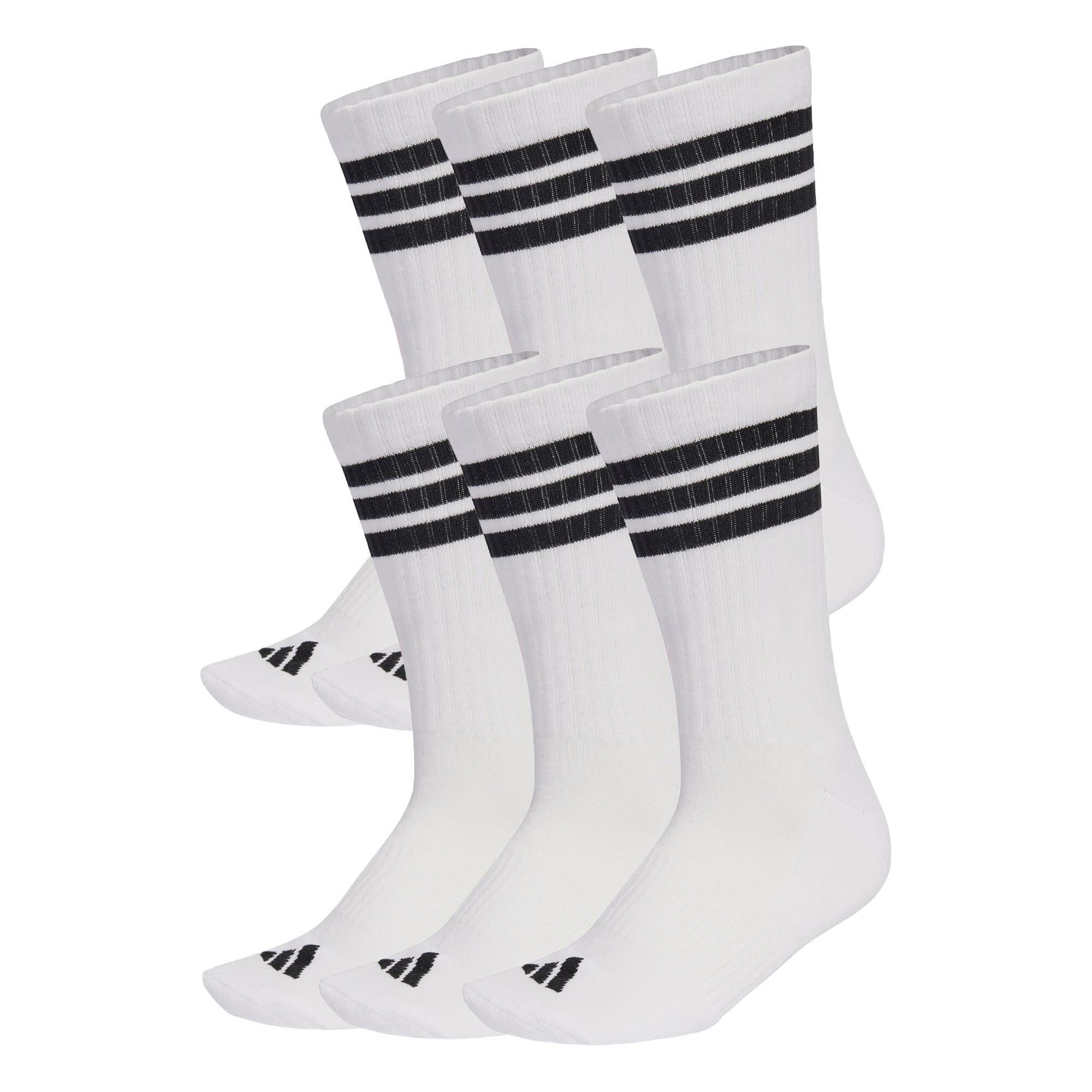 Șosete cu 3 dungi până la gambă Essentials, cu amortizare, set de 6 perechi