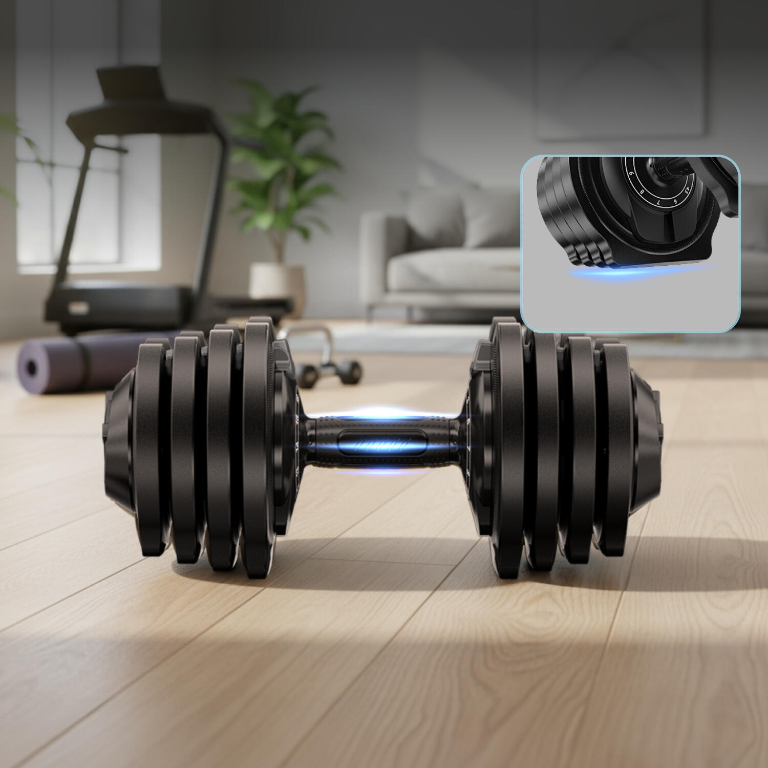 Haltère Paino - Haltère fitness court - Réglable sur 11 poids de 1,5 à 12,5 kg 5/7