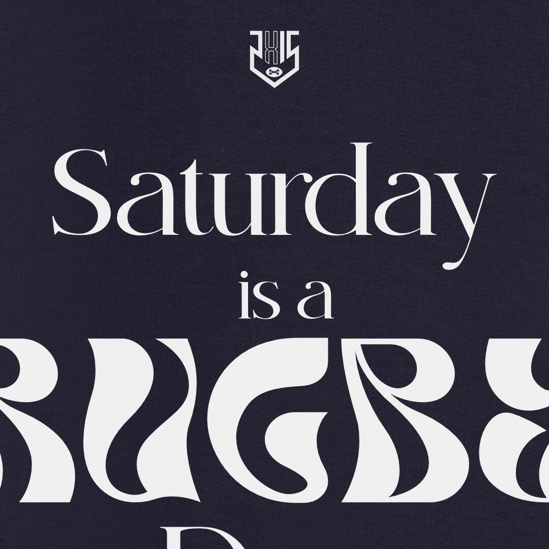 Saturday is a Rugby Day - Sweater - Navy 1/4