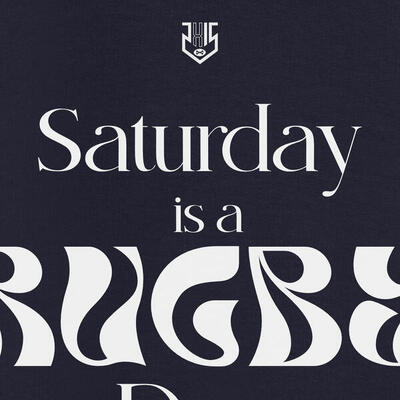 Saturday is a rugby day - sweater - navy