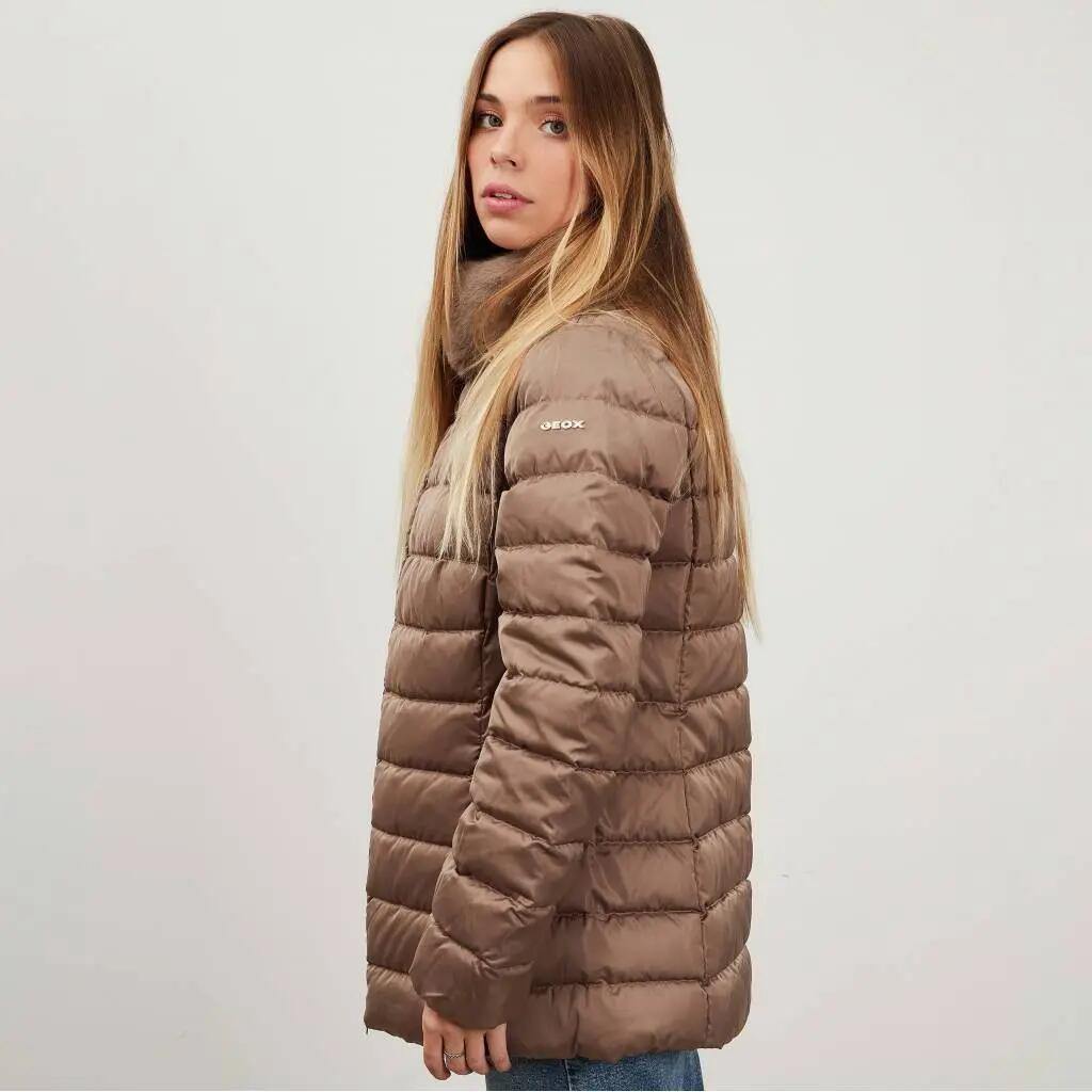 Kurtka GEOX BETTANIE MID JKT Brązowy 3/5
