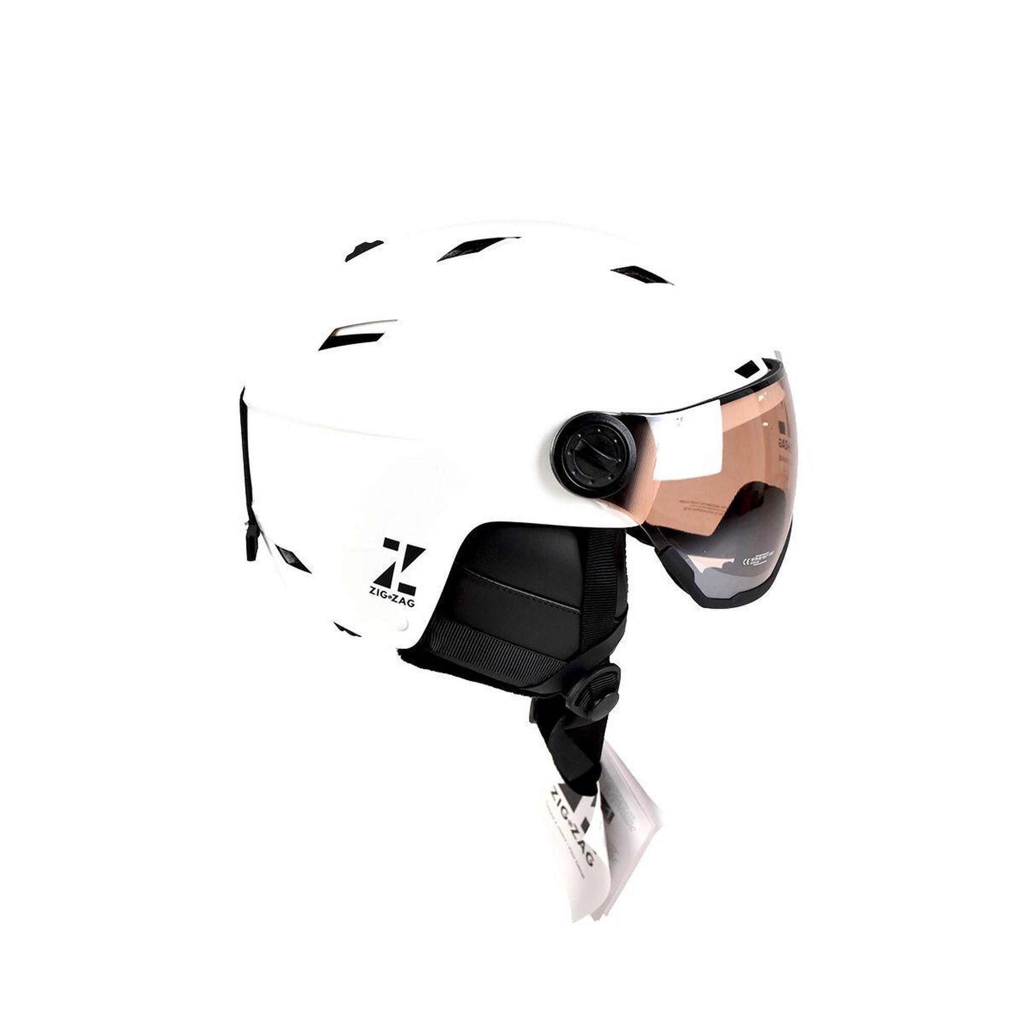 Zigzag - Casque De Ski Zigzag C300 Visor Photo (blanc) - Skis - M/54-58 Cm - Decathlon