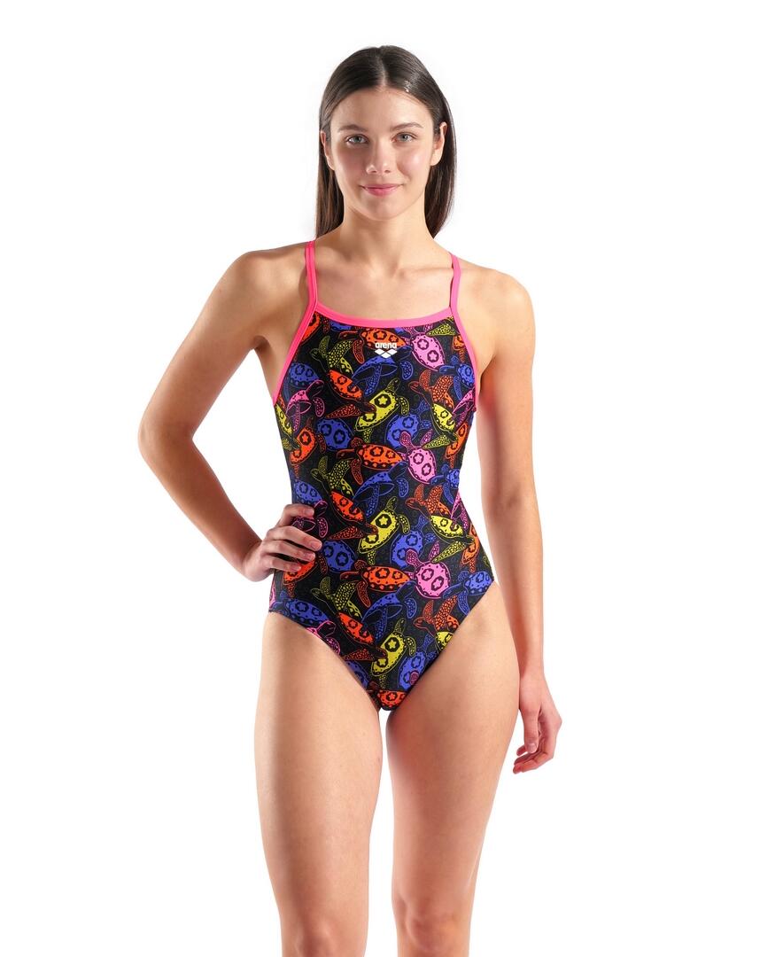 Fato de Banho Arena Sea Turtles Lightdrop - Preto/Multicolorido 2/7