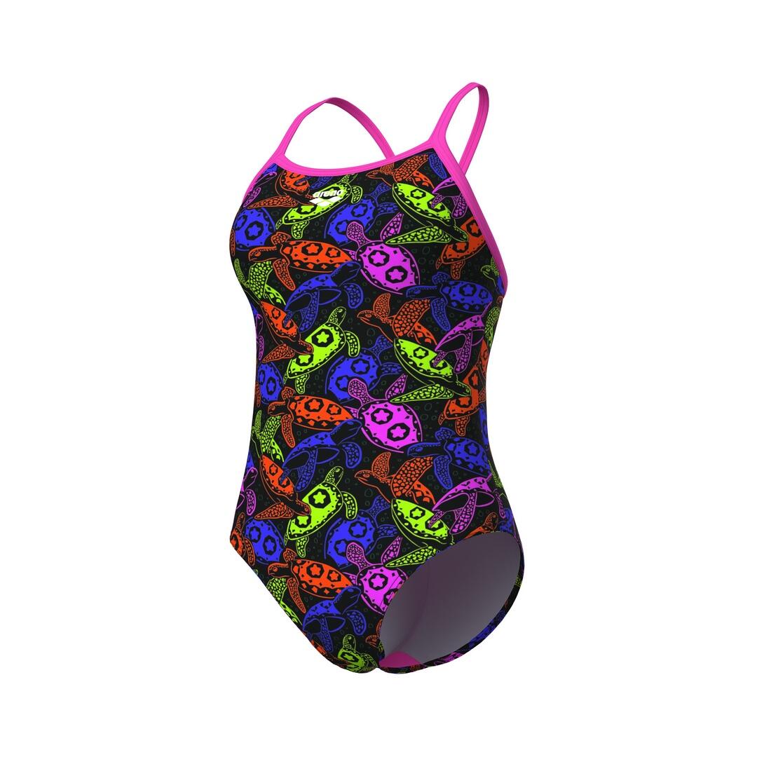 Fato de Banho Arena Sea Turtles Lightdrop - Preto/Multicolorido 6/7