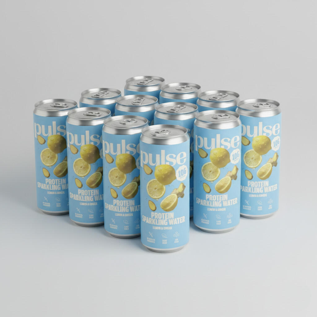Pulse Protein - Pack Eaux Pétillantes Protéinées Citron Gingembre 12x330ml - Boisson - Decathlon